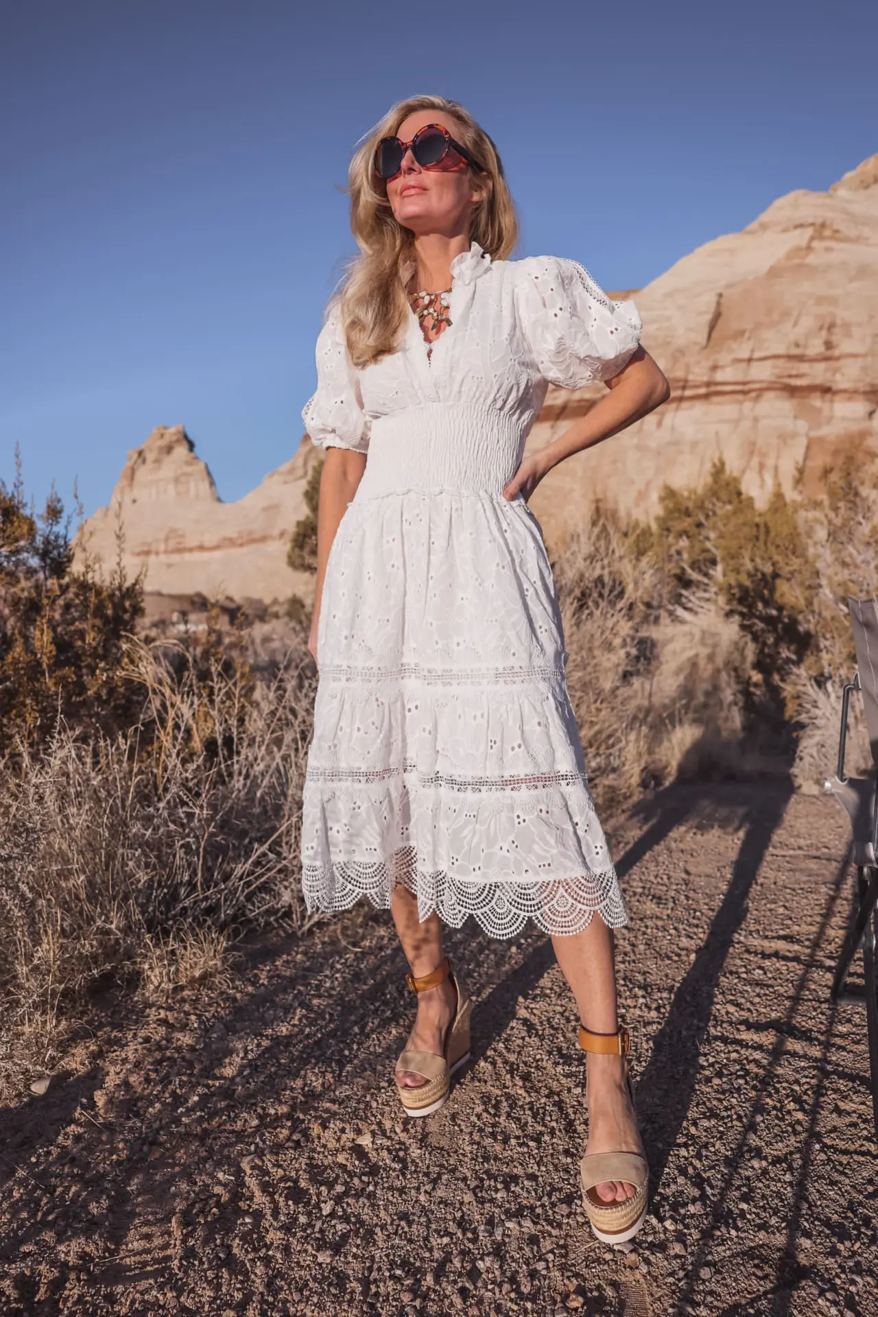 waimari white midi dress