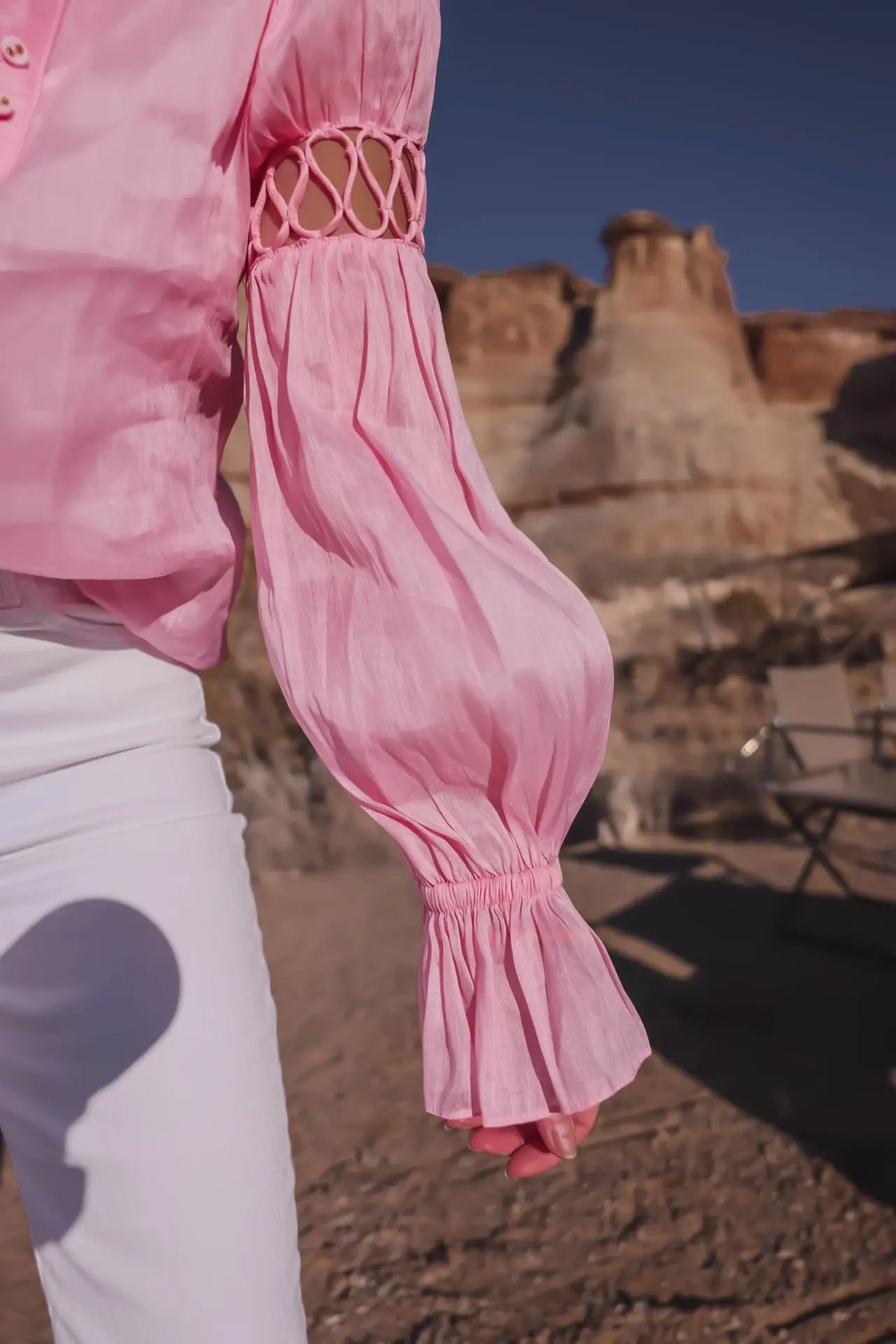what to wear if you don’t love your arms, aje auguste frill cuff blouse