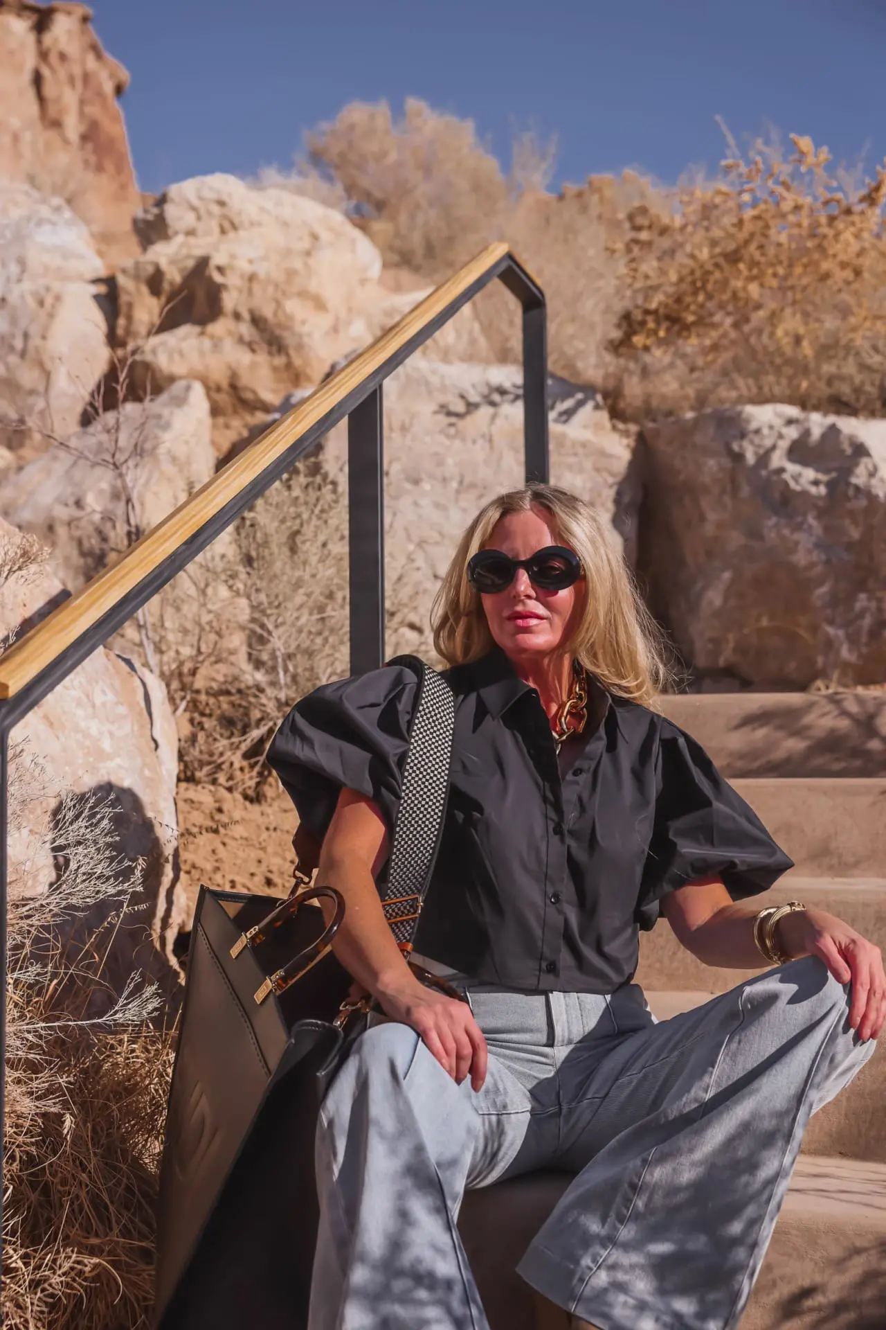 Simkhai Puff Sleeve Cropped Shirt | Tops That Cover Arms