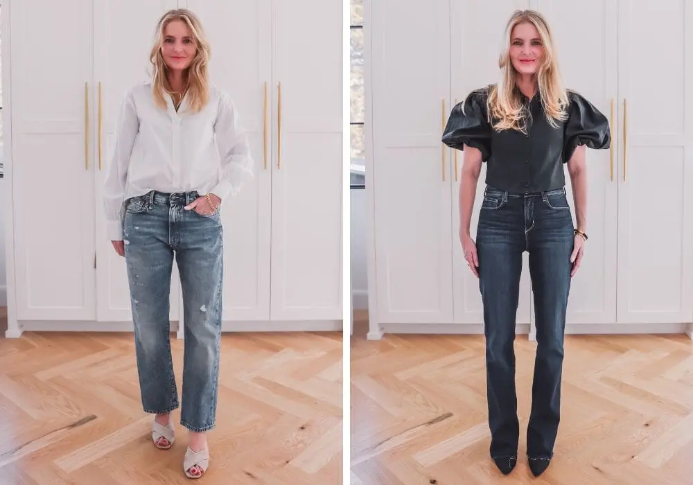 Low-rise vs High-Rise Jeans to look taller