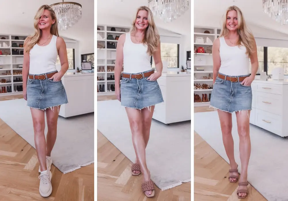 White Tank & Mini Skirt White Tank & Mini Skirt