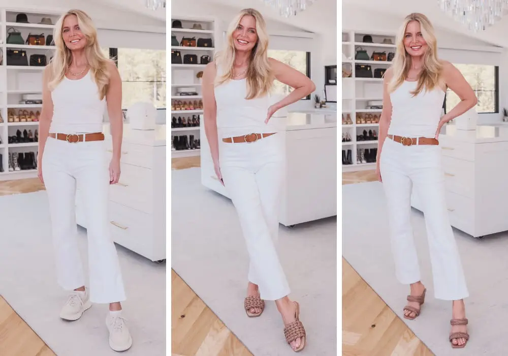 White Tank & White Jeans White Tank & White Jeans Travel Capsule Wardrobe