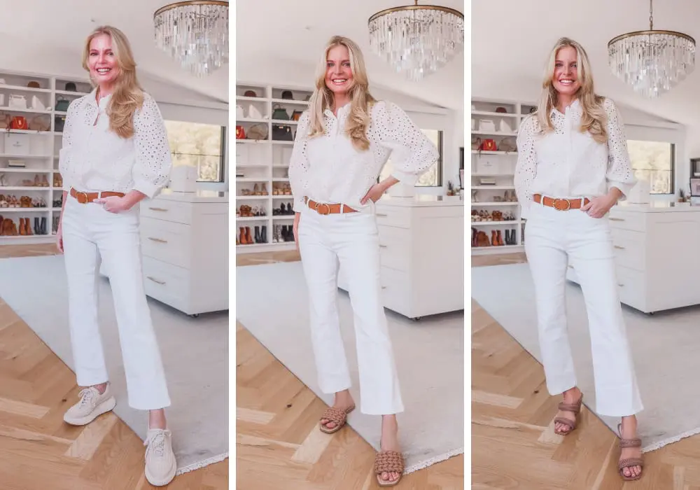 White Eyelet Top & White Jeans White Eyelet Top & White Jeans