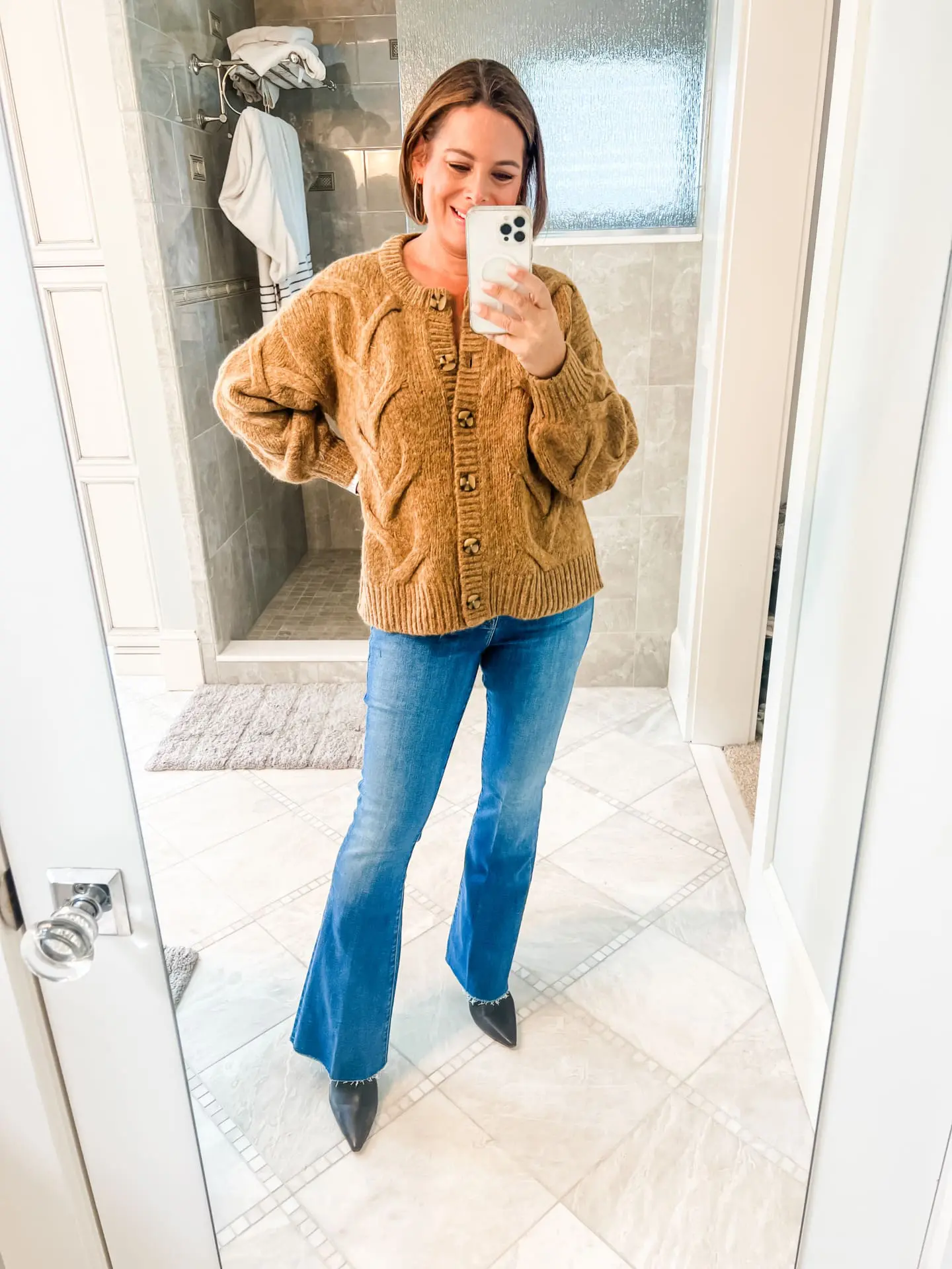 madwell cable knit cardigan