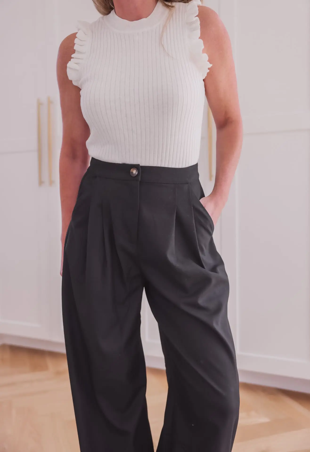 sweater tank, black treasure & bond trousers