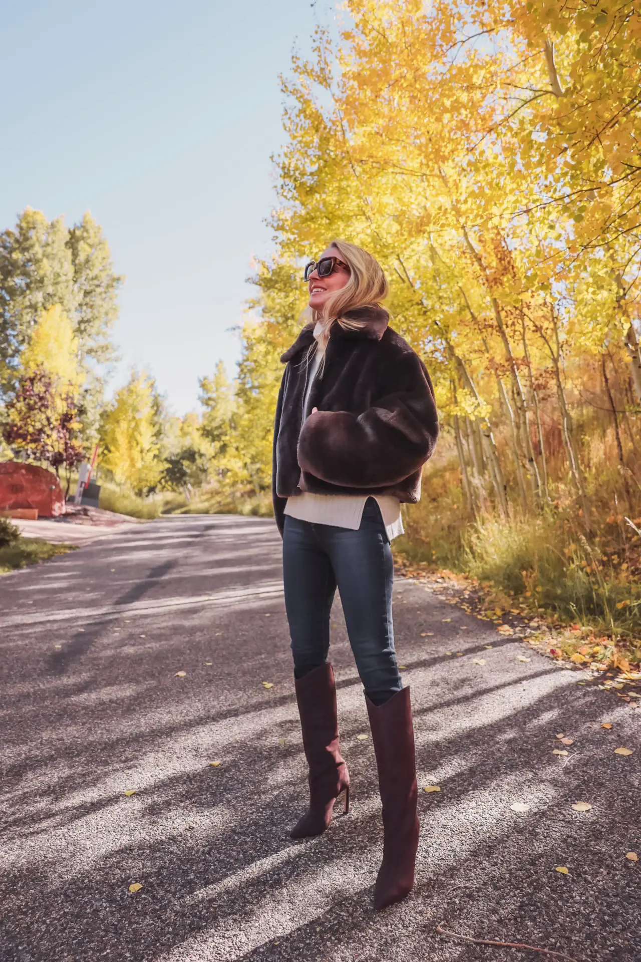 Shopbop Sale Style Event, Shopbop Fall sale, Shopbop tiered sale, best fall clothing sale, Erin Busbee, Busbee Style, Fashion Over 40, Telluride, CO, Frame faux leather cropped jacket