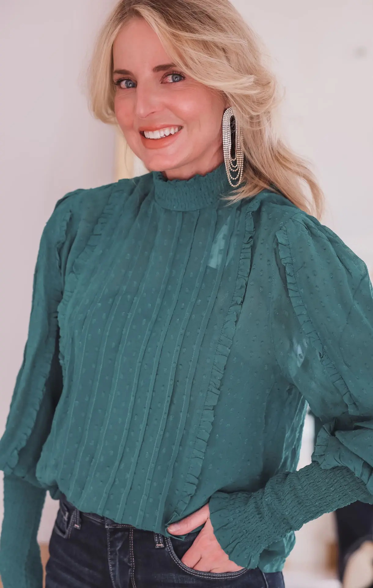 Green Farm Rio Top with jeans