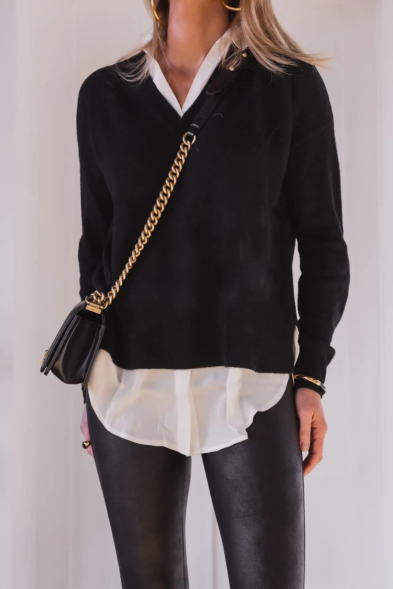 C By Bloomingdale’s Pre-Layered Cashmere Sweater