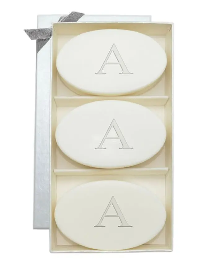 monogrammed soap set