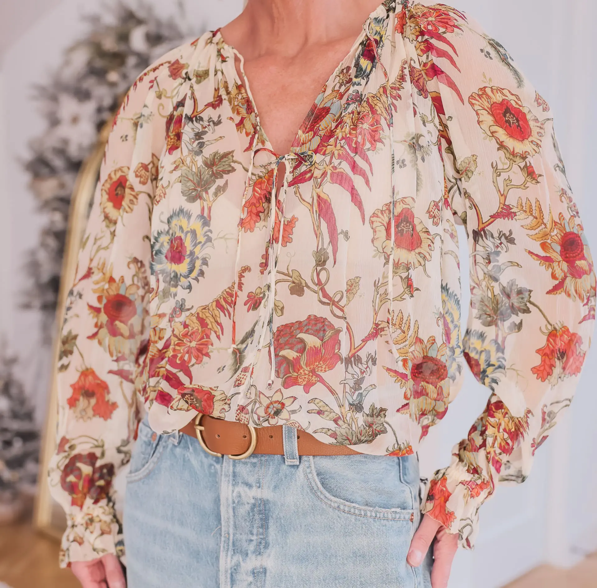 spring top with jeans