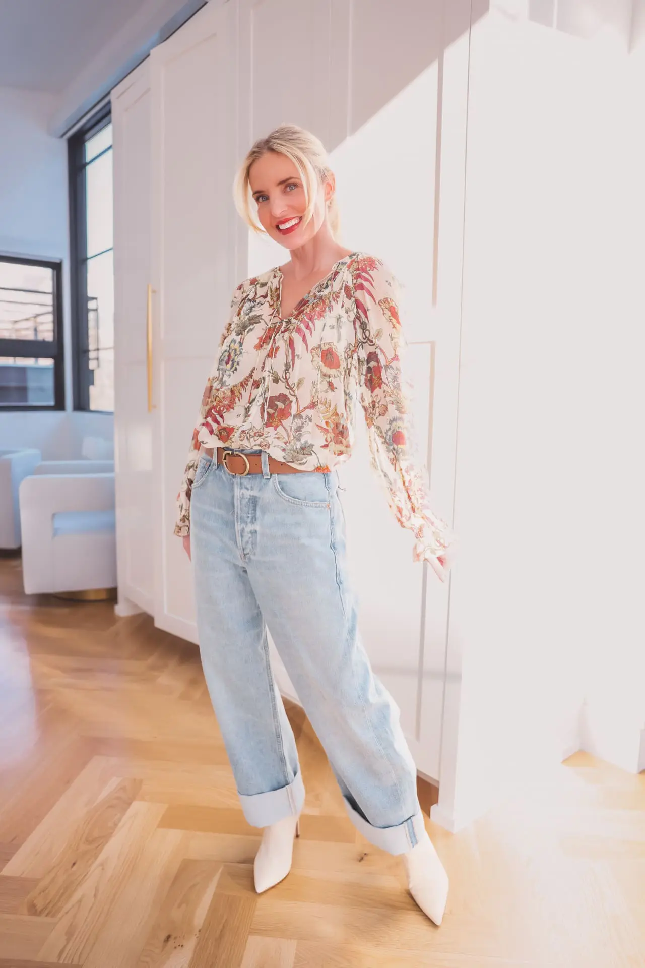 spring outfit with jeans