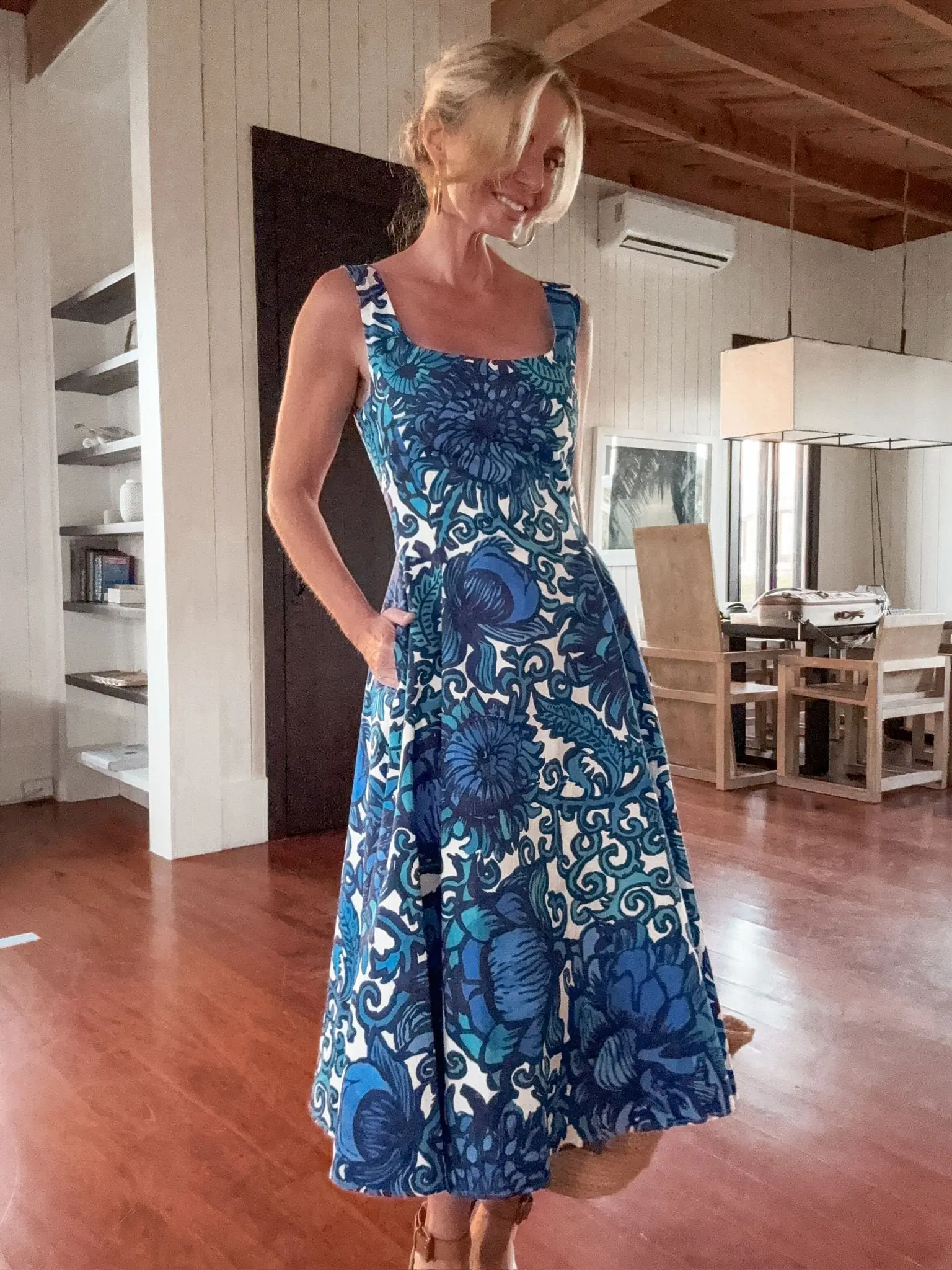 La Double J Blur Floral Print Dress