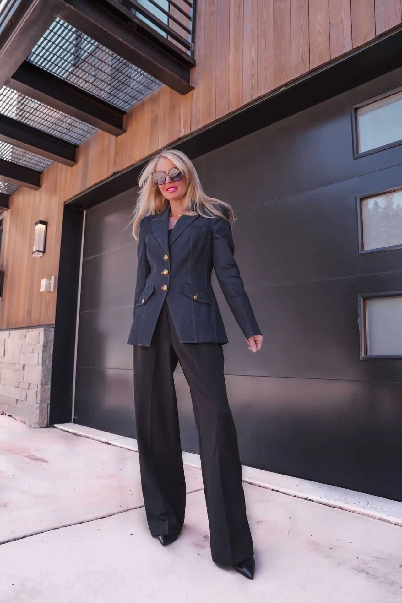 How to Wear a Denim Blazer