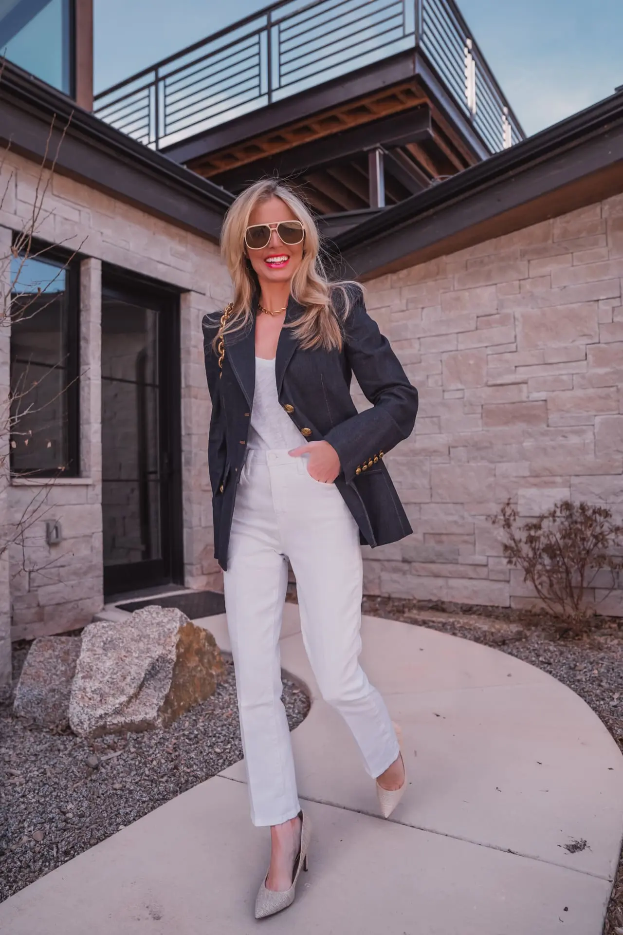 How to Wear a Denim Blazer