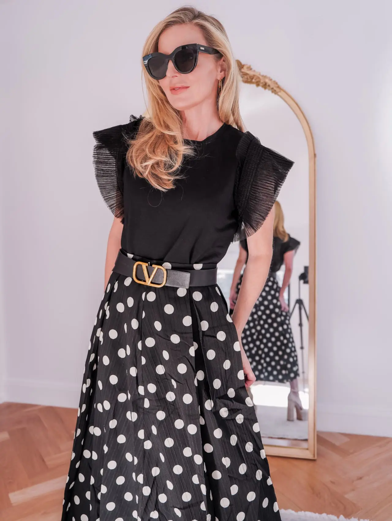 polka dot skirt