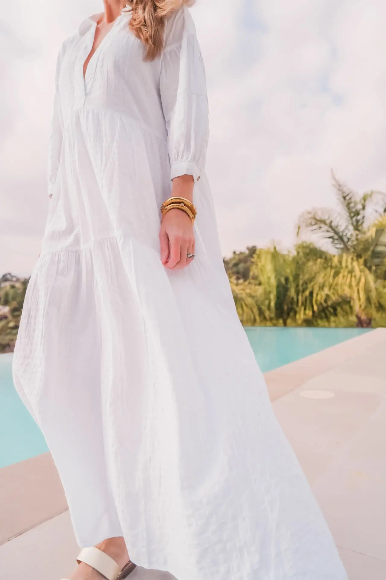 Carolita Tiered Shirt Dress Coverup