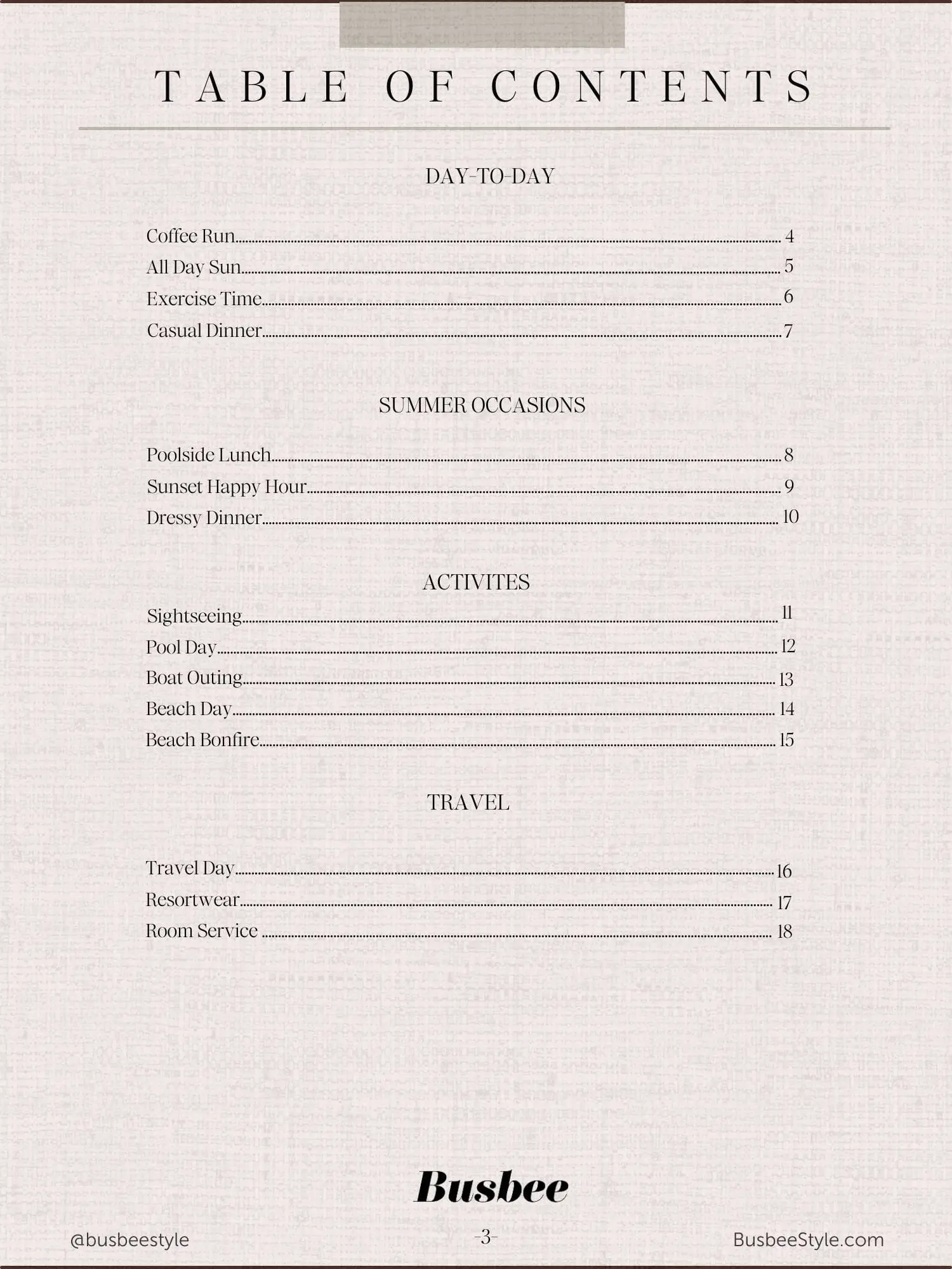 Chic Beach Vacation Outfits table of contents