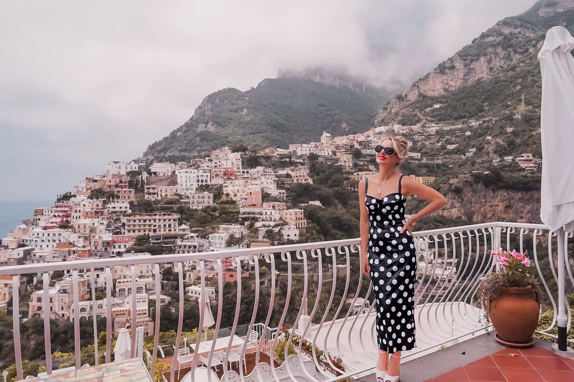 Dolce & Gabbana polka dot dress Italy Outfits
