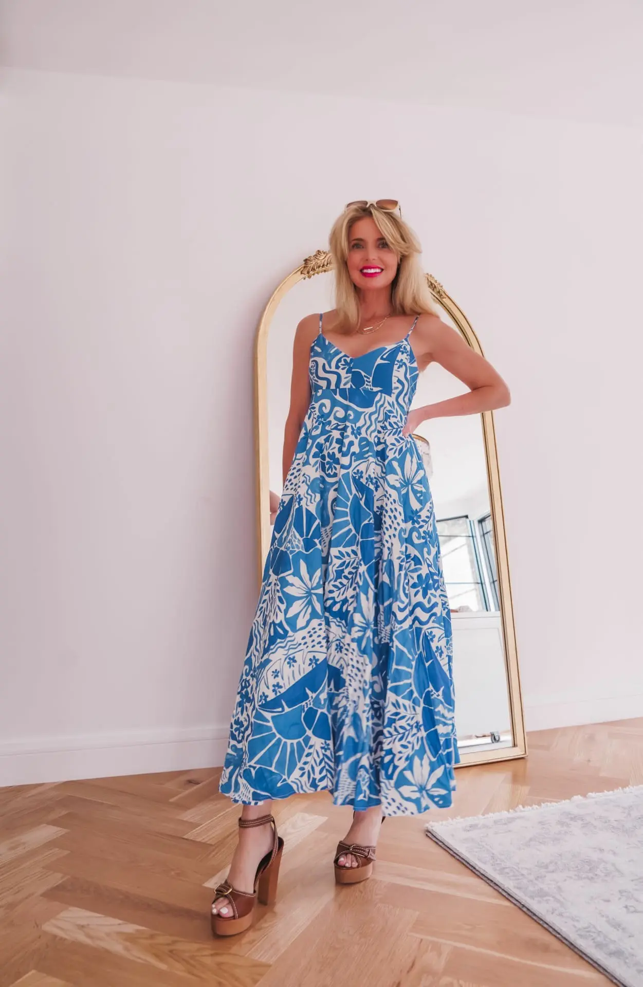 Aqua Blue Midi Dress