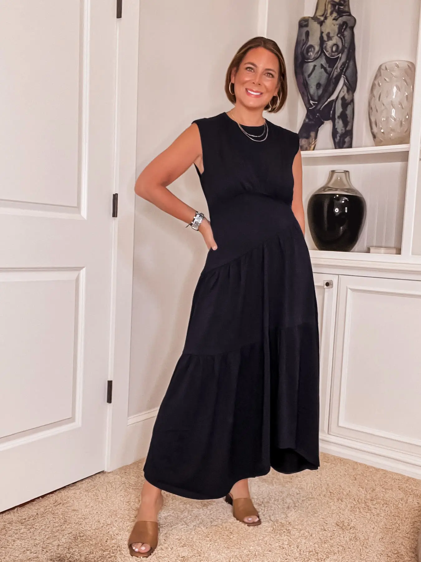 Frame Black Midi Dress