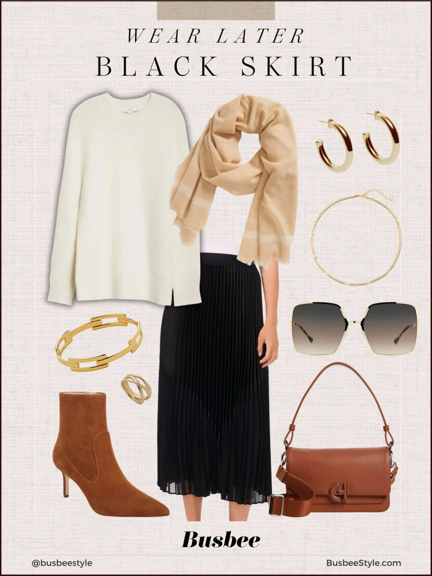 black skirt fall style