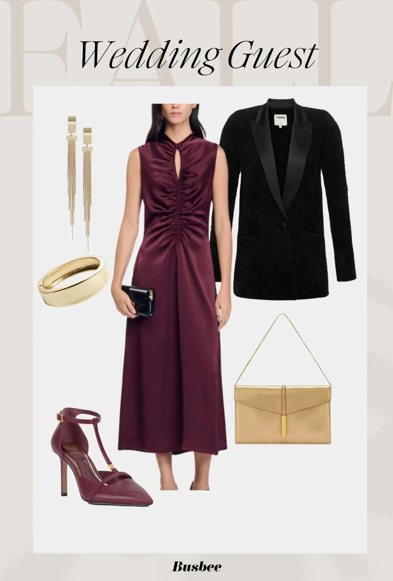 Burgundy Midi Dress | what to wear to a fall wedding