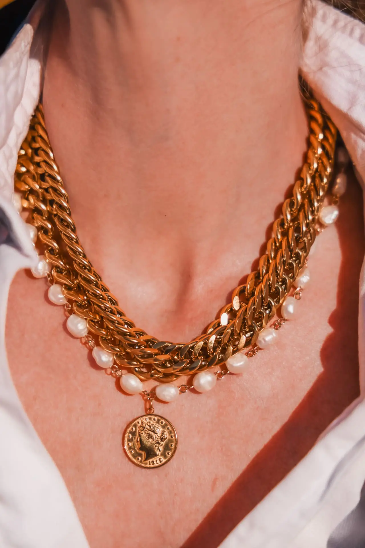 chunky layered necklace