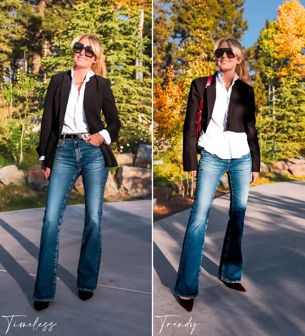 timeless vs. trendy outfits