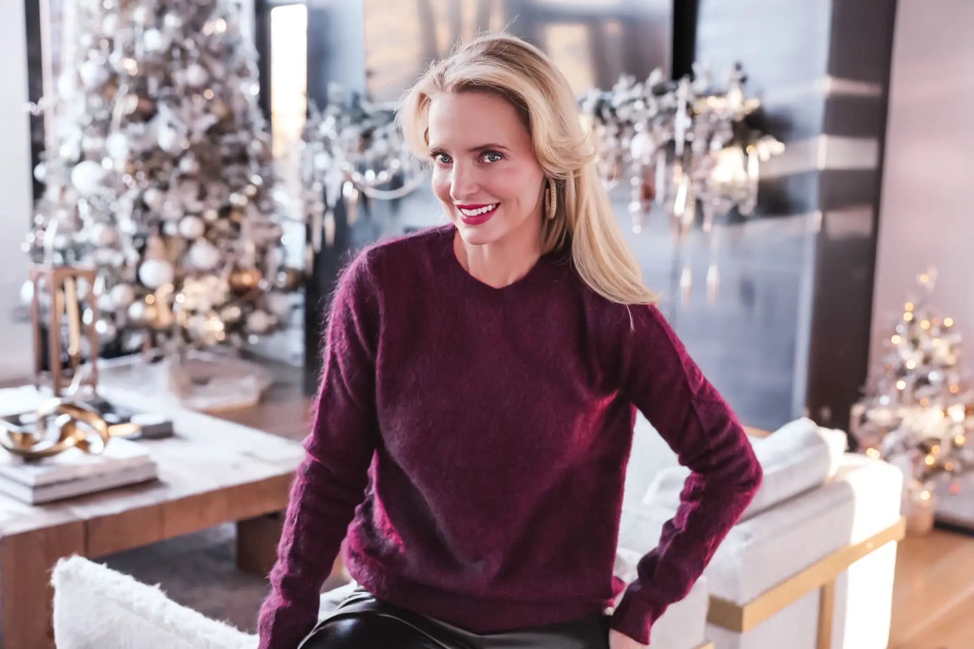Burgundy Cashmere Sweater