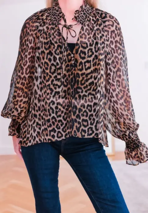 Alice + Olivia leopard print blouse
