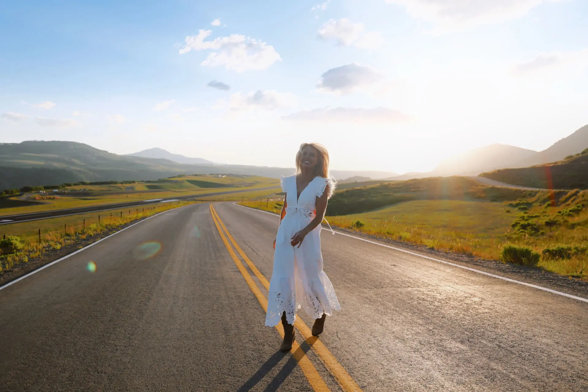 chic western trend, white farm rio eyelet midi dress and isabel marant suede boots