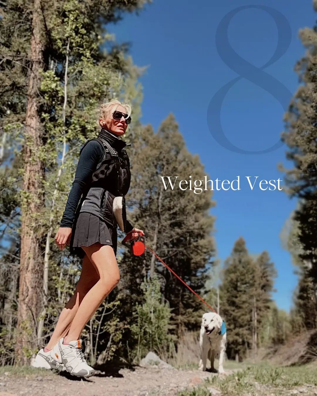 wearing a weighted vest during daily walks to help you feel amazing in menopause