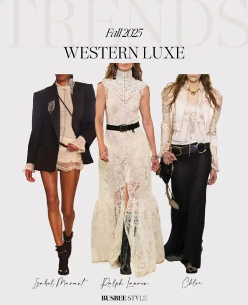 Fall trends 2025 western luxe, western-inspired runway looks