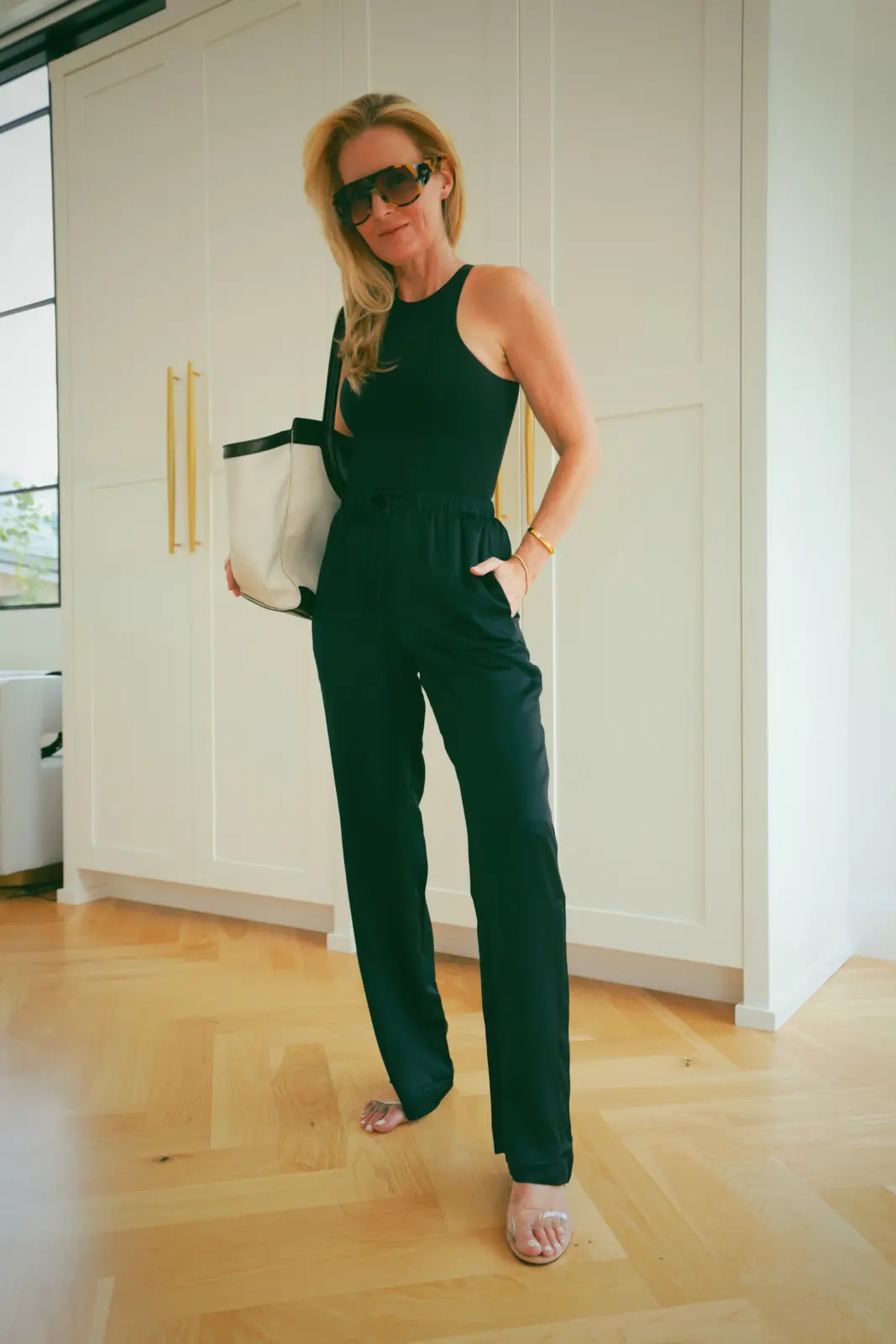 quince washable black silk pants in short and regular