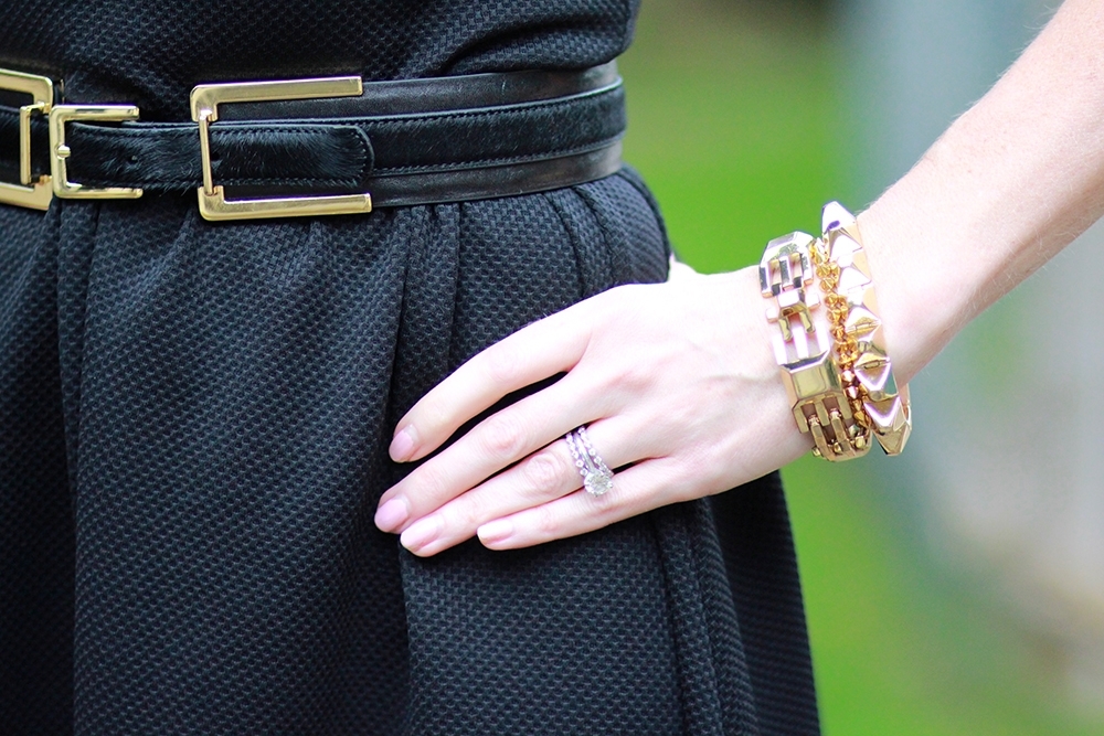 $19 Gold Pyramid Bracelet, Great For Layering!