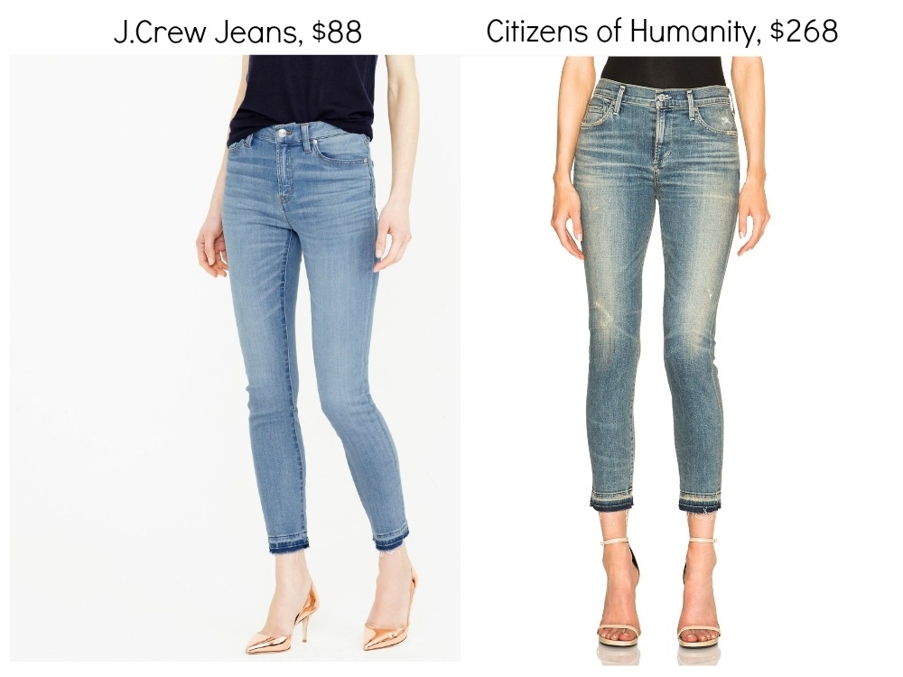 denim dupe j.crew and citizens of humanity rocket crop skinny jeans in vintage