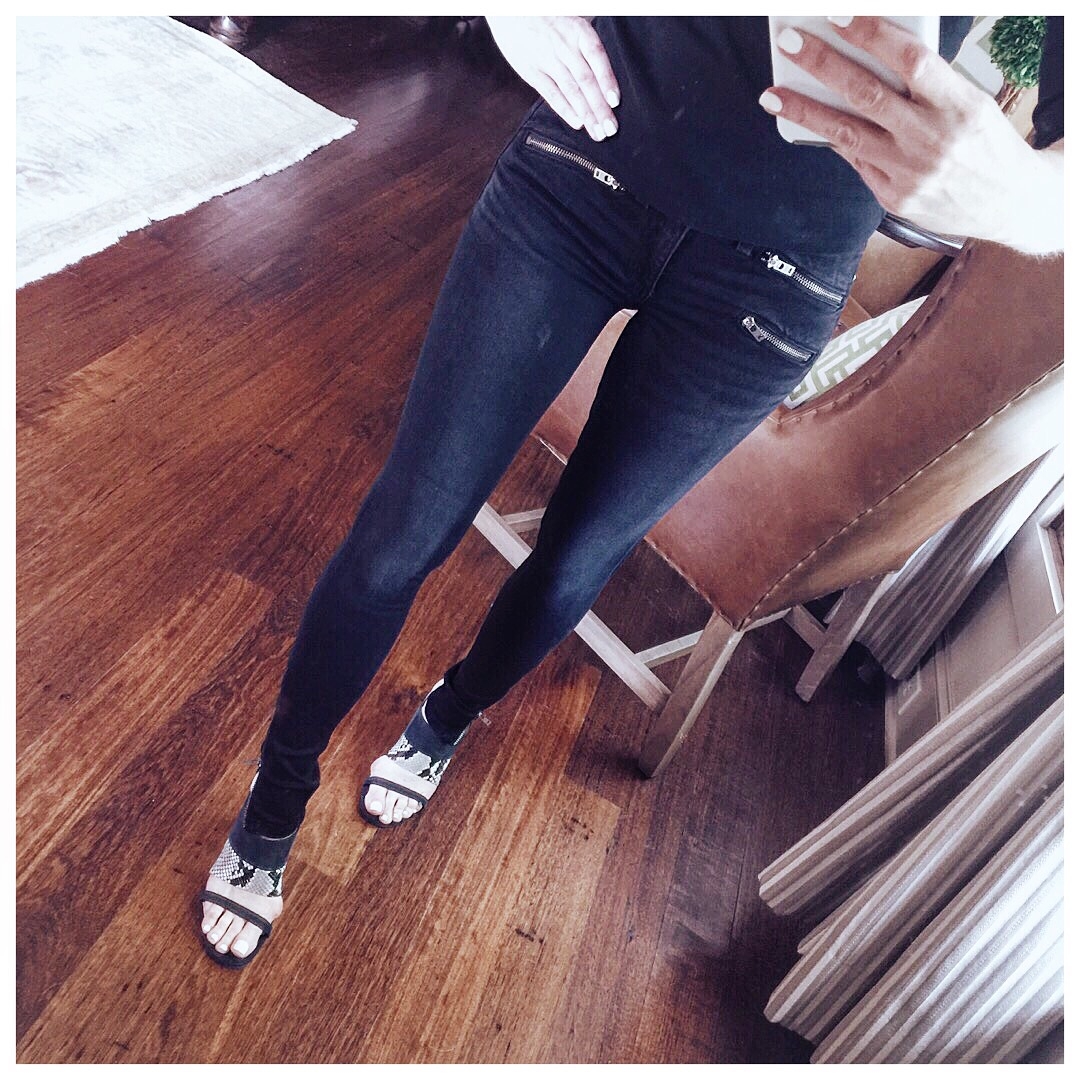 Black Wardrobe Bascis, jeans, black jeans, moto skinny jeans