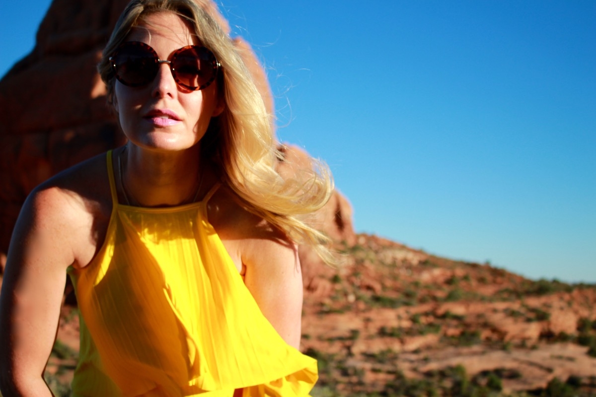 Color Trend, yellow, round sunglasses, 70's look