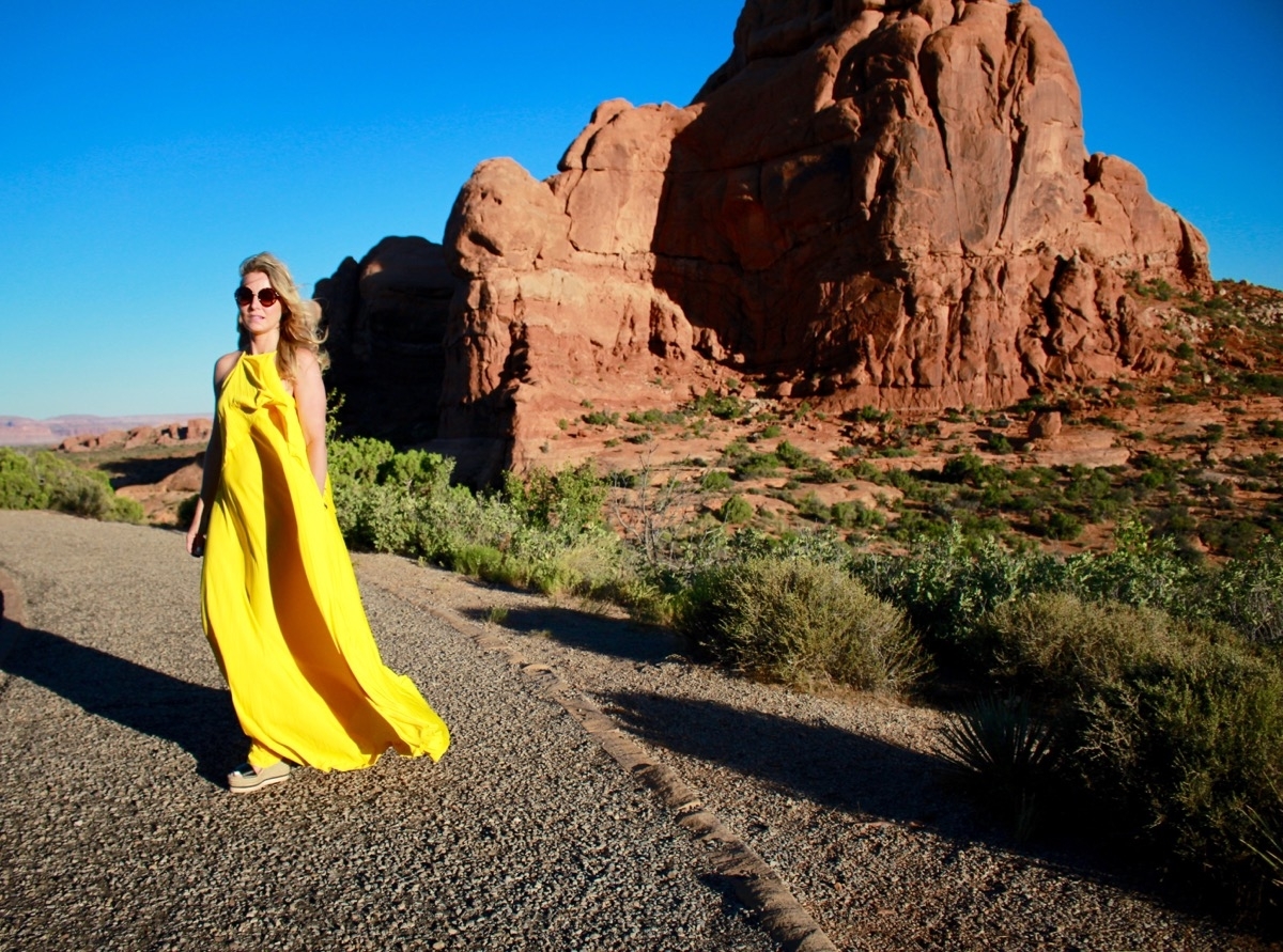 Color Trend, Yellow, Moab, Utah, Arches National Park, red rock