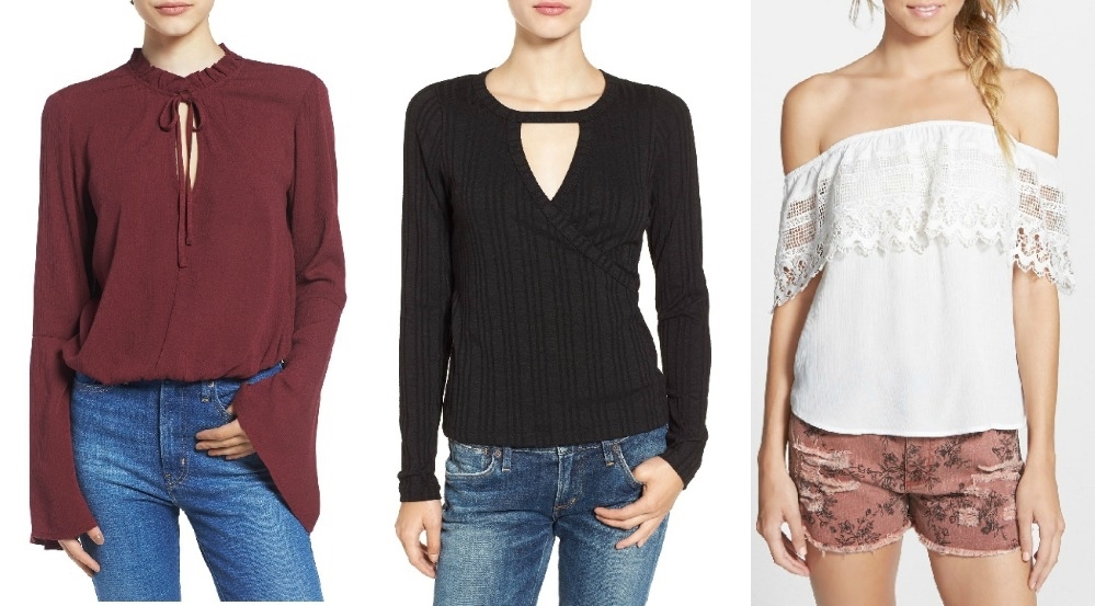 Top 10 Tops, statement tops, unique tops, under $50, affordable, great tops, best tops, bell sleeves, crochet, off shoulder, cutouts
