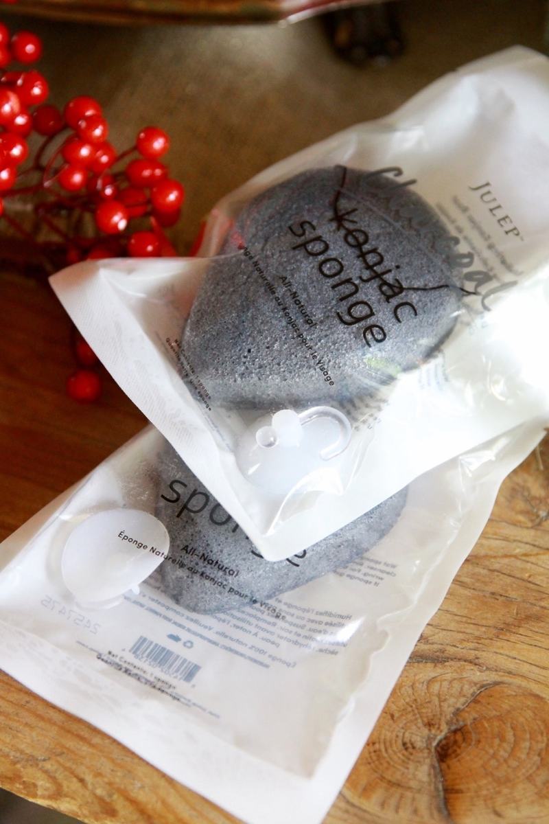 how to use a face exfoliator called konjac sponge by julep from QVC, charcoal, very gentle, use under eyes, my review and tutorial