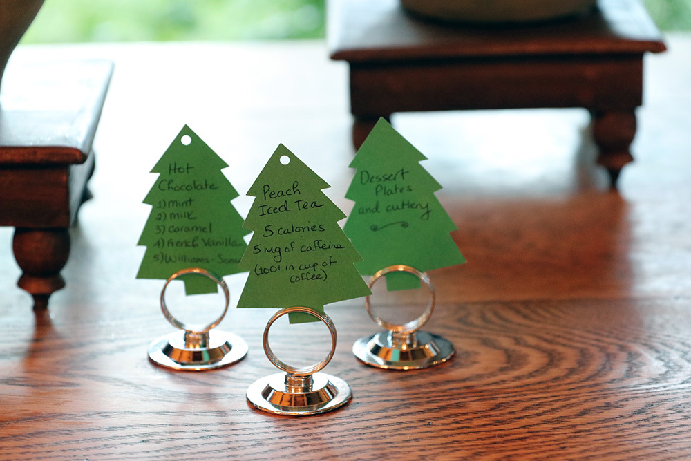 tree tags as an extra special touch to make your holiday table and buffet unique and festive