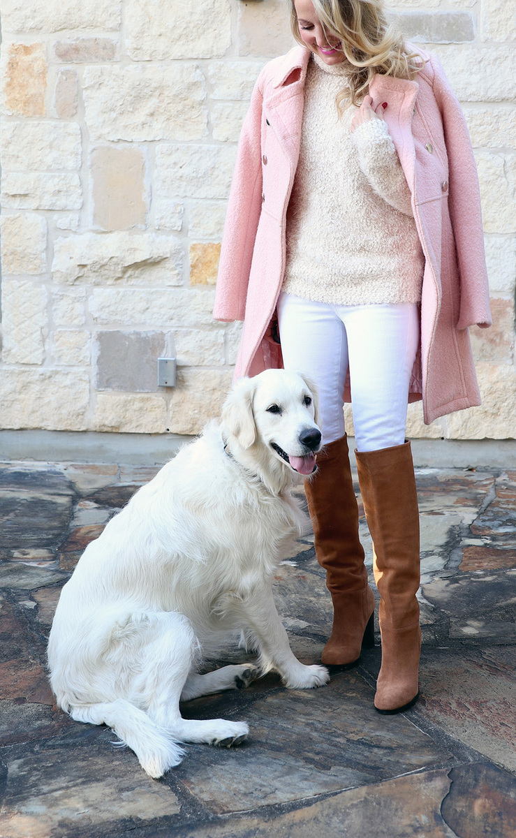 how to wear pastels in the winter, pastel colors, my favorite boots by sam edelman from nordstrom which are very comfortable with the chunky stacked heel