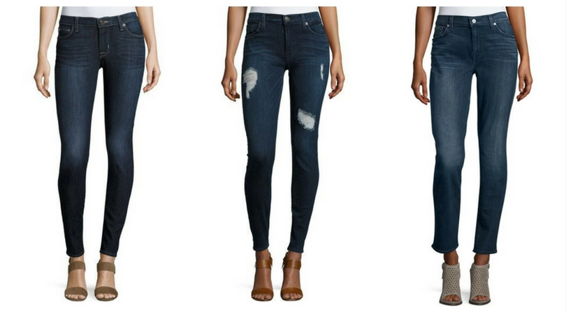 neiman marcus last call on sale denim, dark wash skinny jeans to make you look taller and slimmer!