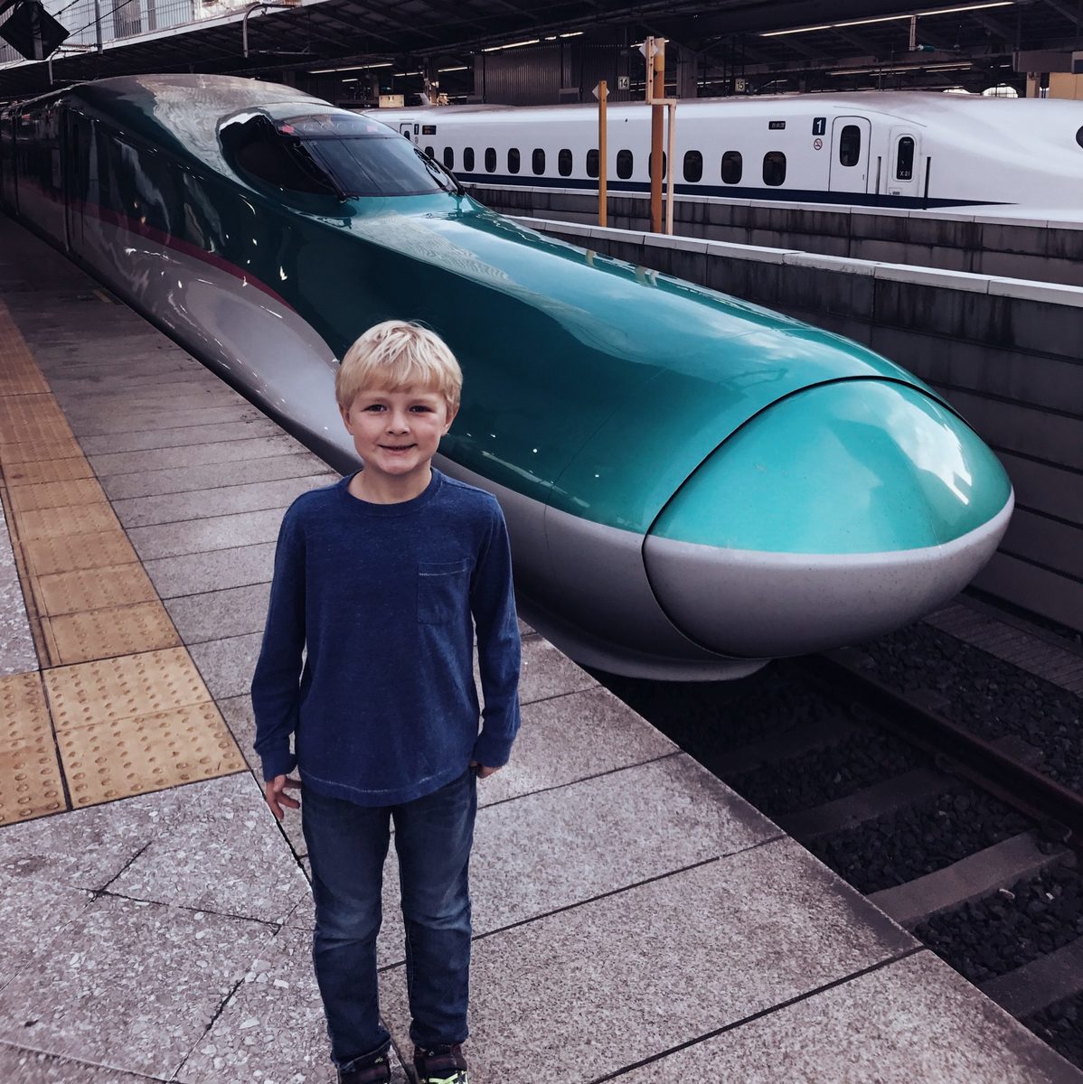 picture of the bullet train in tokyo japan