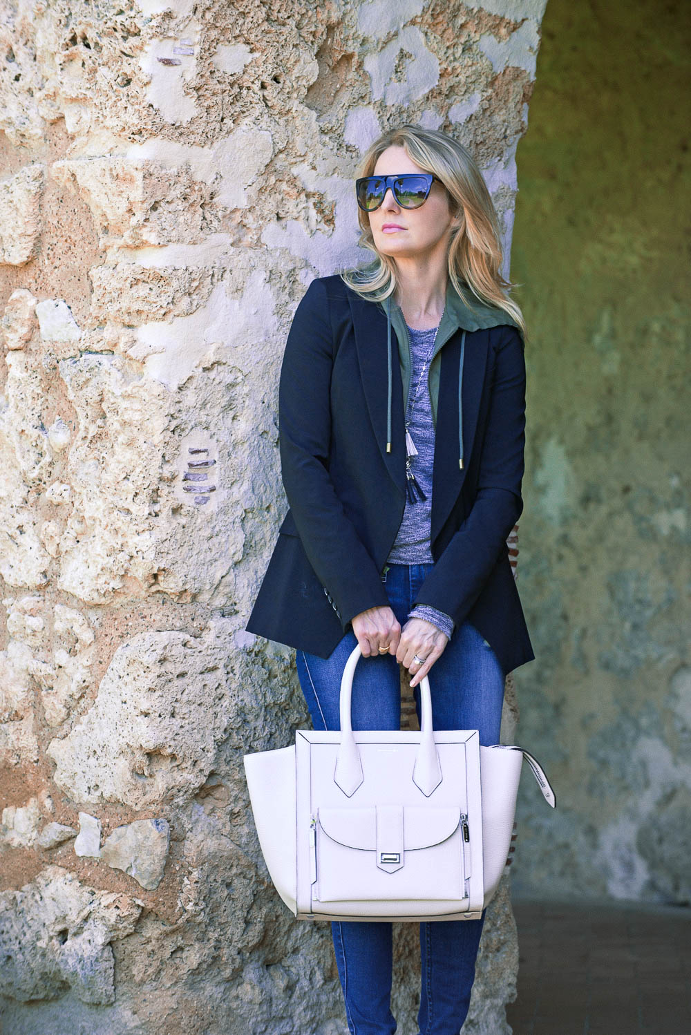 White bags, these white handbags, hand-picked by Erin Busbee, Fashion Blogger and YouTuber for busy women over 40, are from Henri Bendel. They are versatile, neutral...perfect everyday handbags!