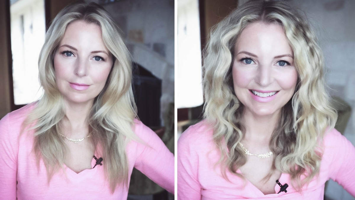 Wavy Hair style tutorial, quick video showing you how to create perfect waves in your hair, beauty over 40, chic and modern hair styles with fashion and beauty blogger, Erin Busbee of Busbeestyle.com, Busbee Style, San Antonio, Texas, before and after pictures