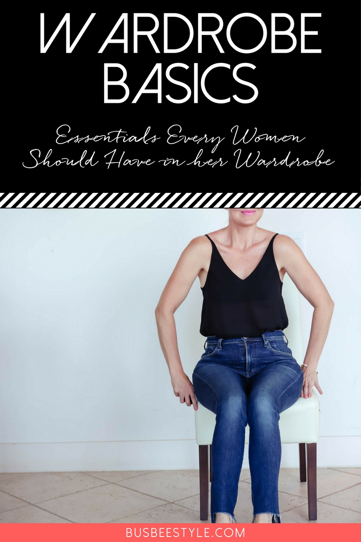 Wardrobe Basics Checklist and the importance of wardrobe basics with fashion blogger and youtuber, Erin Busbee, Busbee Style