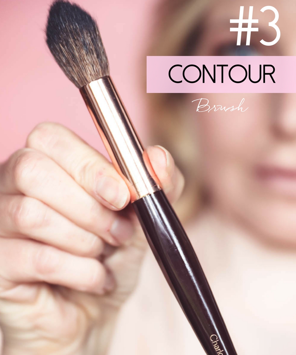 Makeup Brushes Every Woman Should Own, this is a charlotte tilbury contour brush to contour cheeks and jawline
