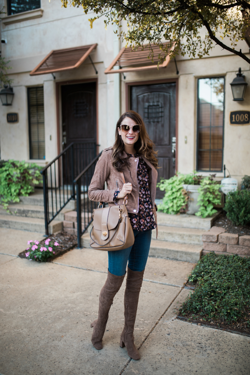 How to wear over the knee or tall boots if you are petite and if you are tall, featuring fashion bloggers Erin Busbee of Busbee Style and Amanda Miller of The Miller Affect